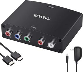 img 4 attached to Повысьте качество просмотра с помощью преобразователя компонента в HDMI EASYCEL: в комплект входит HDMI-кабель длиной 1,2 м, преобразователь RGB в HDMI, 1080P 5RCA YPbPr в HDMI.