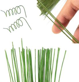 img 2 attached to 🌿 200 Pieces of Green Floral Stem Wire: Versatile 14 Inches Crafting Wire for DIY Crafts, Flower Arrangements, and More - 22 Ga