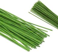 🌿 200 pieces of green floral stem wire: versatile 14 inches crafting wire for diy crafts, flower arrangements, and more - 22 ga logo