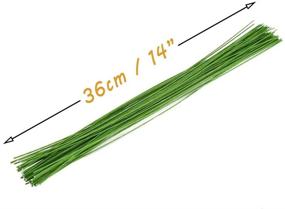 img 3 attached to 🌿 200 Pieces of Green Floral Stem Wire: Versatile 14 Inches Crafting Wire for DIY Crafts, Flower Arrangements, and More - 22 Ga