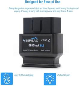 img 1 attached to Veepeak OBDCheck BLE OBD2 Bluetooth Scanner: Unleash Full Potential with iOS & Android, Torque & OBD Fusion Support