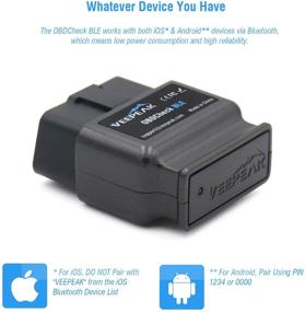 img 3 attached to Veepeak OBDCheck BLE OBD2 Bluetooth Scanner: Unleash Full Potential with iOS & Android, Torque & OBD Fusion Support