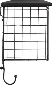 img 1 attached to 📚 Linon AHWE12381 Lanette 4-Cubby Wall Shelf - Black (13"x30"x6.5") - Stylish & Functional Storage Solution for Home or Office