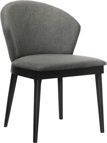 img 2 attached to Armen Living Fabric Chairs Set Charcoal Furniture
