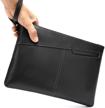 niucunzh genuine leather clutch handbag men's accessories logo