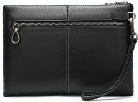 img 1 attached to NIUCUNZH Genuine Leather Clutch Handbag Men's Accessories