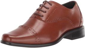 img 4 attached to 👞 Stylish and Comfortable: STACY ADAMS Barris Cap Toe Oxford Boys' Shoes