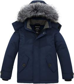 img 4 attached to Stay Warm and Stylish with Wantdo Winter Thick Puffer Jacket for Boys