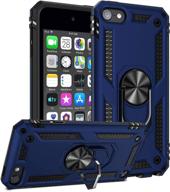 ulak ipod touch 7 case, ipod touch 6 case, hybrid shockproof cover with kickstand – blue, for apple ipod touch 7th/6th/5th generation logo