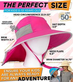 img 1 attached to 🎣 GearTOP Discoverer Kids Fishing Hats: UV Protected Sun Hats for Boys and Girls 5-13 Years Old