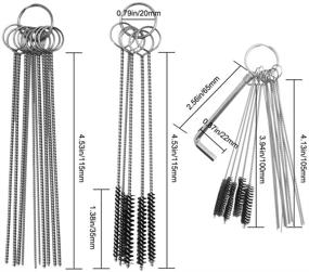 img 2 attached to 🛠️ Полный набор для очистки карбюраторов для мотоциклов, квадроциклов и не только: 4 набора средств для удаления углерода и грязи из карбюраторов, набор из 13 проволок для очистки от FineGood, 20 игл для очистки, 10 нейлоновых щеток, 1 набор инструментов из нержавеющей стали.