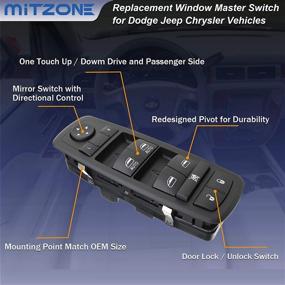 img 1 attached to МИЦОН Переключатель силового окна водительской стороны для Dodge Ram 1500 2500 3500 2009-2012 | Замена OEM # 4602863AB 901-473