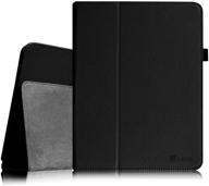 fintie folio case for original ipad 1st generation: slim fit vegan leather stand cover with stylus holder - black logo