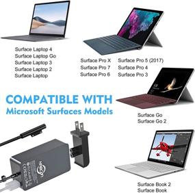 img 3 attached to 🔌 Highly-Compatible 65W Charger for Microsoft Devices with Carrying Case