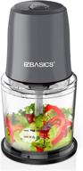 🔪 ezbasics 2-speed mini food processor - small electric chopper for vegetables, meat, fruits, nuts - sharp blades, 2-cup capacity, silver logo