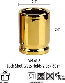 img 2 attached to The Original 50 Cal Shot Glasses - Set of 2 Bullet Casing Shaped Shot Glasses (2oz Capacity)