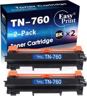 easyprint (2-pack) tn-760 toner cartridge compatible with brother hl-l2350dw hl-l2395dw mfc-l2710dw mfc-l2750dwxl printer logo