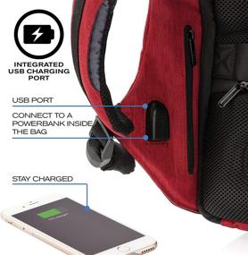 img 2 attached to XD Design Bobby Original Anti-Theft Laptop USB Backpack Red (Unisex Bag)