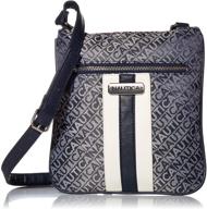 nautica lakeside signature jacquard north south crossbody bag: effortless style and functionality combined logo