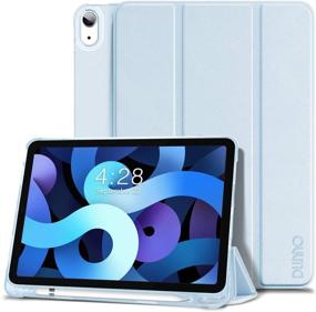 img 4 attached to 📱 DUNNO iPad Case for 4th Generation 2020 & iPad Air 4 10.9 - Pencil Holder, 2nd Pencil Charging & Touch ID Support - Slim Smart Cover, Auto Awake/Sleep - iPad Air 4 10.9 2020 (Ice Blue)