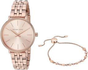 img 4 attached to 🕰️ Stylish Michael Kors Quartz Stainless Women's Wrist Watches for Women's Fashion