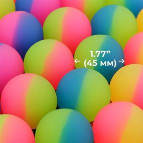 img 2 attached to Entervending Bouncy Balls - 5 Pcs ICY Bounce Balls - Large 45mm Hi Bounce Balls for Kids - Colorful Christmas Party Favors