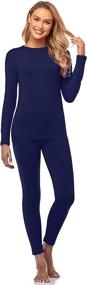 img 4 attached to 🔥 Stay Cozy and Stylish: Malist Women's Ultra Soft Thermal Underwear Set with Fleece Lined Long Johns