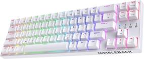 img 4 attached to 💻 LTC NB681 Nimbleback 65% Mechanical Keyboard – Wired, RGB Backlit, Ultra-Compact 68 Keys | Gaming Keyboard with Hot-Swappable Switch, Stand-Alone Arrow/Control Keys | Hot Swappable Red Switch | White