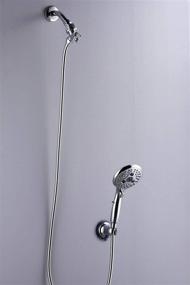 img 3 attached to 6 Settings High Pressure Handheld Showerhead with Hose & Shut Off - Easy One Click Switch Spray, Flow Control ON OFF - Extra Suction Holder Chrome