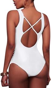 img 2 attached to 👙 BeachQueen Women's Cutout Swimsuit: Trendy Bathing Suit for Women's Swimwear & Cover-Ups