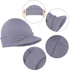 img 1 attached to 🧣 Stay Cozy and Stylish with Cooraby Winter Warm Knit Hat: Thick Stretch Beanie with Brim for Both Men and Women