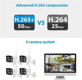 img 1 attached to High-Quality Home Security Camera System: 4CH Surveillance NVR 1080P IP Cameras, Night Vision, Motion Detection, Remote Access