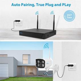 img 3 attached to High-Quality Home Security Camera System: 4CH Surveillance NVR 1080P IP Cameras, Night Vision, Motion Detection, Remote Access