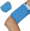 small protective armband wristband for keys cellphone airpods - wrist arm band sleeve bag strap holder pouch case pocket for exercise workout training jumping fits iphone 6 6s 7 8 x xr xs 11 12 - blue logo