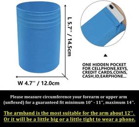 img 3 attached to Small Protective Armband Wristband For Keys Cellphone Airpods - Wrist Arm Band Sleeve Bag Strap Holder Pouch Case Pocket For Exercise Workout Training Jumping Fits IPhone 6 6S 7 8 X XR XS 11 12 - Blue