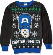 boys' marvel ugly christmas sweater logo