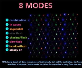 img 3 attached to LED световые шнуры в стиле фей с мерцающим огоньком, звездамисупер яркими, 8 режимами освещения и контроллером для украшения ёлки на Рождество и праздника свадьбы сада двора газона патио шторами (зеленые)