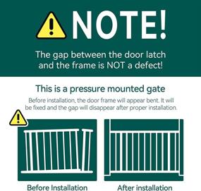 img 3 attached to BABELIO Metal Baby Gate with Wireless Alarm - Easy Step Extra Wide Dog Gate for Stairs and Doorways