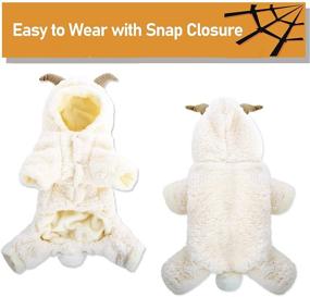 img 2 attached to 🐑 Cute Cartoon Sheep Rabbit Hoodie Coat: Perfect Halloween & Christmas Costume for Small Pets - AOFITEE Dog Winter Warm Fleece Jacket