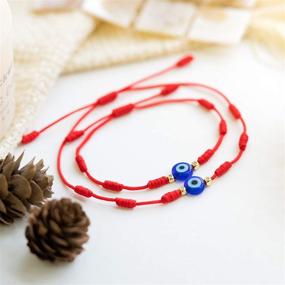 img 2 attached to PPJew 7 Knot Evil Eye Bracelet Red String - Ultimate Protection 🧿 Bracelet Set for Women, Girls and Boys – Mommy and Me Matching Bracelets