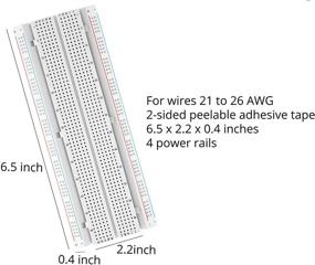 img 3 attached to 🔌 DEYUE Solderless Prototype Breadboard Set - 830 Tie Points Breadboard (3-Piece Pack)