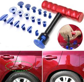 img 4 attached to 🔧 Dent Removal Kit: T-Handle PDR for Car with 18 Glue Tabs - Effective Dent Popper for Auto Hail Damage | Paintless Dent Repair Tool Set