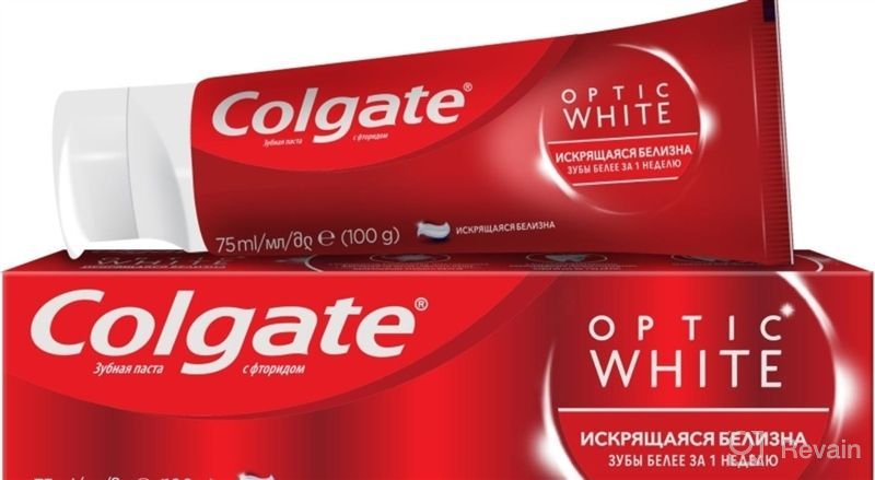 img 1 attached to 🦷 Colgate Optic White Advanced Teeth Whitening Toothpaste (3 Pack), Icy Fresh - 3.2 Ounce, 2% Hydrogen Peroxide review by Nicole Mcleod