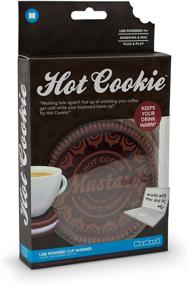 img 1 attached to NG1702 - Mustard USB Cup Mug Warmer Coaster in Dark Brown Hot Cookie