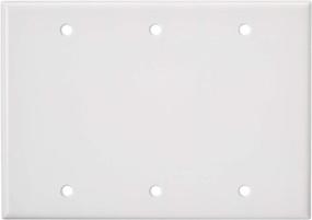 img 3 attached to 📦 Leviton 88033 3-Gang No Device Blank Wallplate - White (Standard Size, Thermoset, Box Mount)
