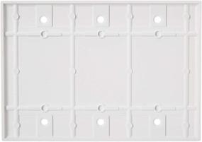 img 1 attached to 📦 Leviton 88033 3-Gang No Device Blank Wallplate - White (Standard Size, Thermoset, Box Mount)