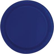 🍽️ stylish and durable paper plates - unique industries, 20 pieces in navy blue logo