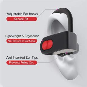 img 3 attached to 🎧 Беспроводные наушники ZOpid - TWS Bluetooth 5.0 стерео-гарнитура с микрофоном и зарядным футляром - водонепроницаемые спортивные наушники с регулируемыми крючками для ушей | Совместимы с Fire TV Stick.