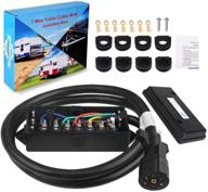 🔌 premium waterwich 7 way trailer plug cord with weatherproof junction box - heavy duty 6 feet harness for rv tow truck and commercial vehicles logo