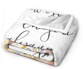 img 3 attached to 📖 Bible Verse Fleece Throw Blanket - I Am with You Always | Lightweight & Super Soft Flannel Bed Blanket | Perfect Home Decor for Couch, Chair, Sofa, Living Room | Small Size: 50"x40